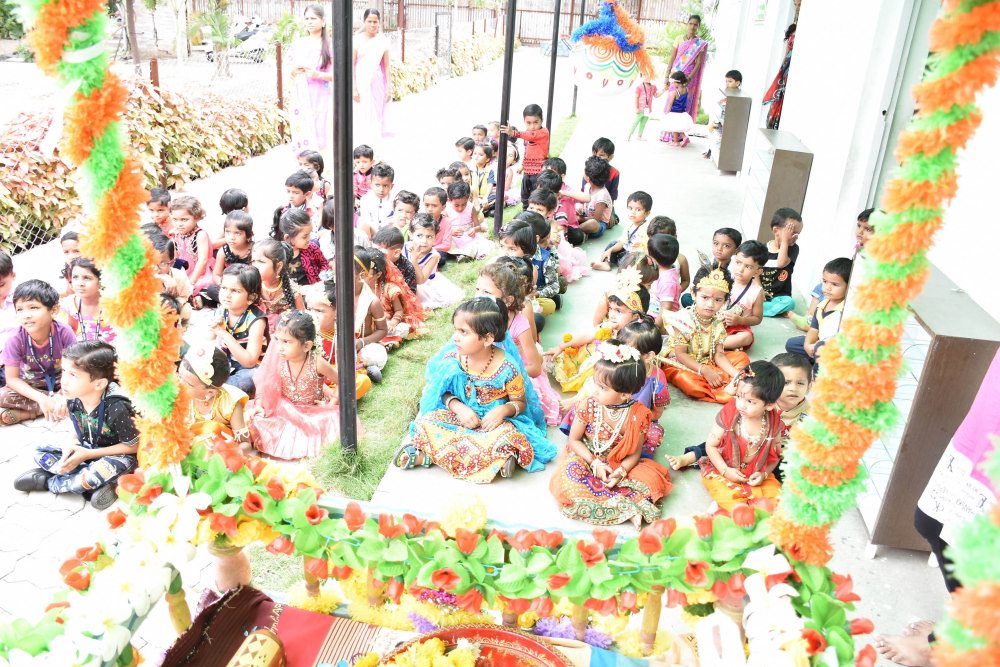 shree krishna janmashtami celebration in the vijaya convent school campus amravati