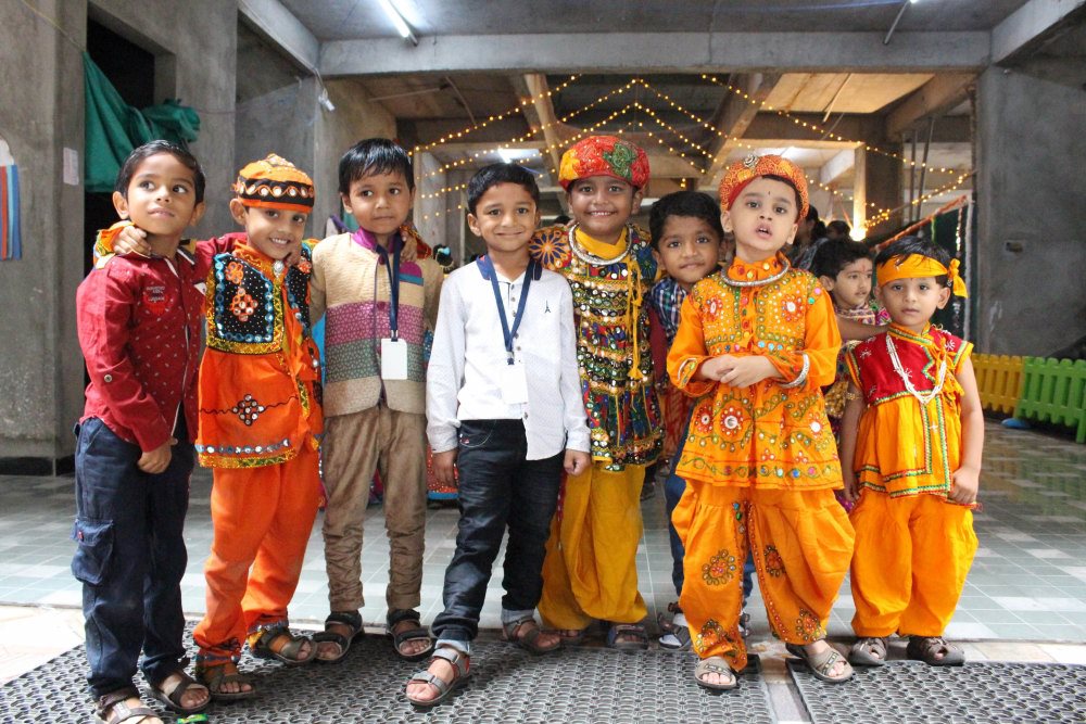 kids team festival activity boys vijaya convent dandiya celebration