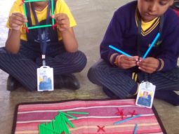 best english medium school in amravati - Girls Jodo straw activity