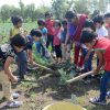 vijaya convent children doing work in farm