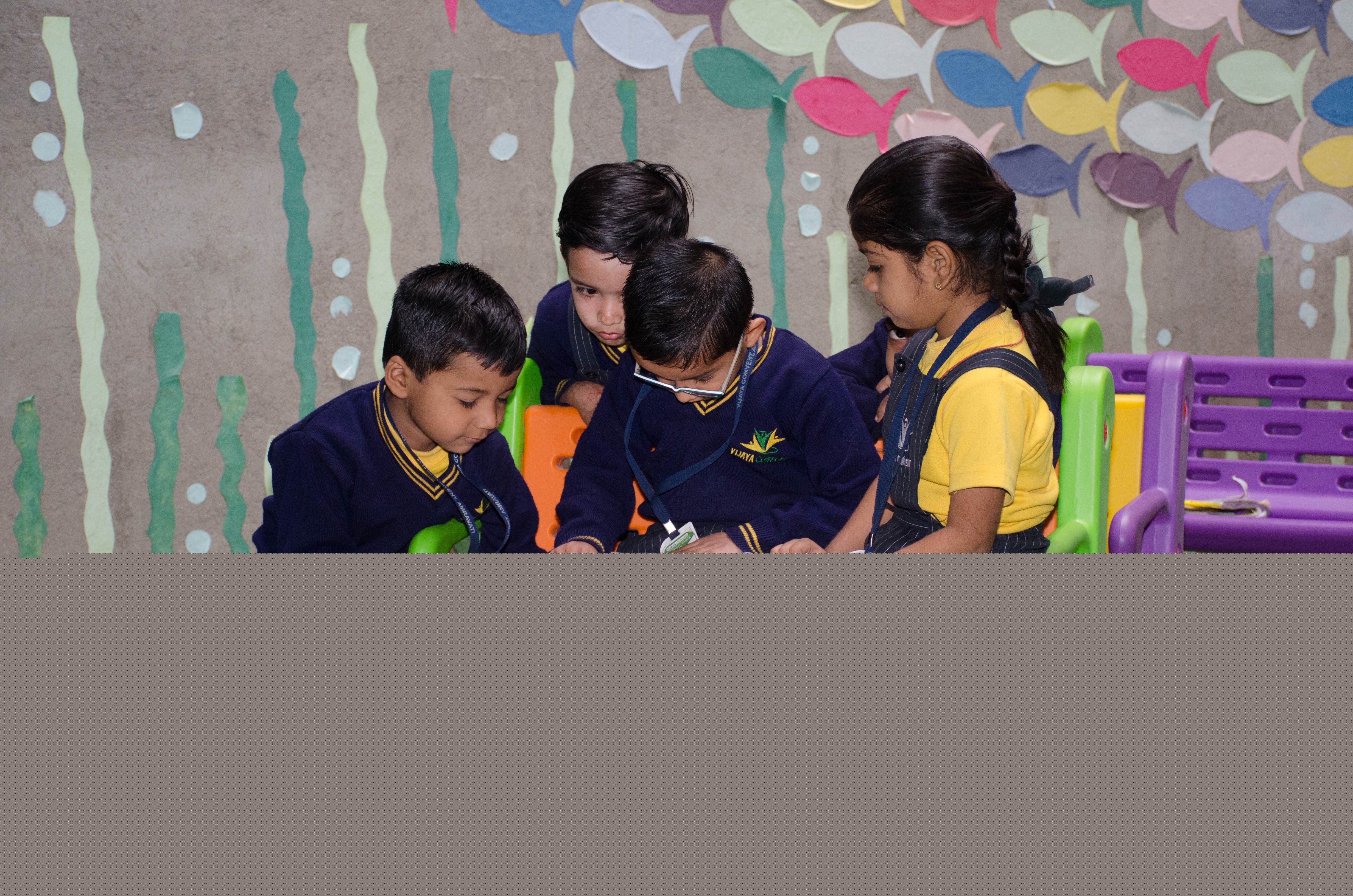 vijaya conventwhich is good school in with cbse pattern vijaya convent school students group study school students group study in the class