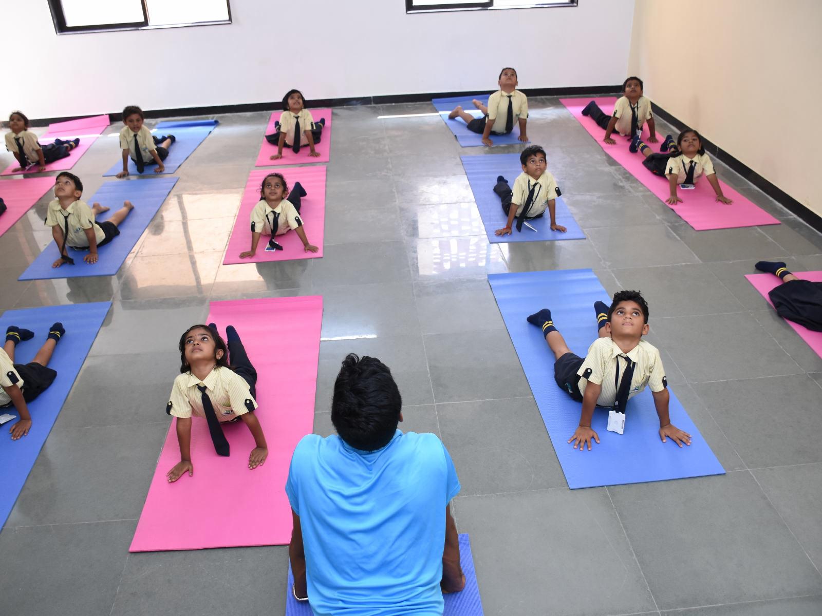 yoga asanas vijaya convent students amravati